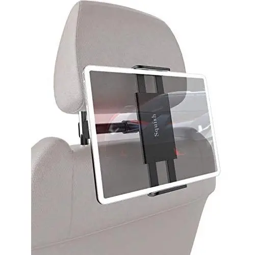 Squish Car Headrest Mount Holder, Universal Car Headrest Mount Car Backseat Tablet Holder for iPad Pro/Air/Mini, Kindle,Tablets Nintendo Switch Smartphones, Compatible with 4.5" to 11" Devices, 360°
