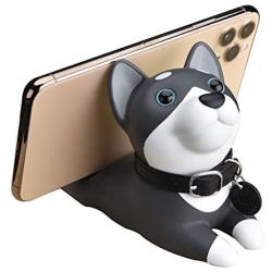 Cute Puppy Dog Desk Cell Phone Stand Holder Cartoon Smartphone Holder Bracket Ornament for Desk,Husky