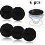 VOLPORT Mount Metal Plates Replacement 6pcs for Magnetic Phone Magnet Car Mount, Phone 3M Strong MagicPlate Metal Disc Sticker Adhesive Round for Magnet Cell Phone Holder Grip(Pops Stand Not Included)