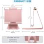 OMOTON Adjustable Tablet Stand iPad Stand Compatible with iPad 10.2 2019, New iPad Pro 11/12.9 inch 2020, iPad 9.7 2018, iPad Mini, iPad Air, Nintendo Switch, and All Cellphones Smart phone, Rose Gold