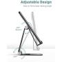 Adjustable Cell Phone Stand, WOFALA Aluminum Alloy Desktop Cellphone Stand, Cradle, Dock, Holder, Compatible with iPhone/Android/iPad/Kindle/Tablet