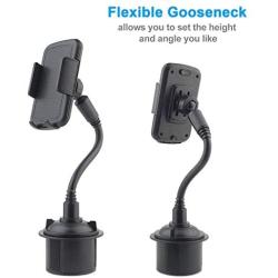 2020 New Benefree Cup Holder Phone Mount Universal Adjustable Gooseneck Cup Holder Cradle Car Mount for Cell Phone iPhone 11/11 pro/Xs/XS/Max/X/8/7 Plus/Galaxy/Huawei(Black)