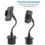 2020 New Benefree Cup Holder Phone Mount Universal Adjustable Gooseneck Cup Holder Cradle Car Mount for Cell Phone iPhone 11/11 pro/Xs/XS/Max/X/8/7 Plus/Galaxy/Huawei(Black)