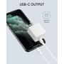 PD Charger AUKEY 18W USB C Charger with Power Delivery 3.0 & Foldable Plug, Ultra Compact Fast Charger Adapter Type C Wall Charger for iPhone 11 Pro Max/SE, iPad Pro, AirPods Pro, Pixel 4 XL, LG V50