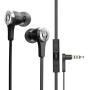 MuveAcoustics Drive Wired in-Ear Earbud Headphones - Noise Cancelling Premium Stereo Headphone Earbuds w/Mic, Ergonomic fit, Black