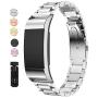 Jiarusig Compatible with Fitbit Charge 2 Bands, Stainless Steel Metal Bands Strap Men Women Replacement Bracelet Small Large Wristband Accessories Band Compatible with Fitbit Charge 2, Silver