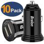 USB Car Charger[10-Pack], Bralon 18W 3.4A Mini 2 USB Fast Car Charger Adapter Compatible with iPhone 11 Pro Xs Max X 8 7 6 5,LG,Moto,Galaxy Note S10 S9 S8 S7 S6 Edge, iPad Pro/Air/Mini and More