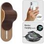 MOMOSTICK_MULTI BAND: Phone Grip/Stand/Holder | Phone Accessories | Phone Handle | Phone Strap | Finger Grip for All Smartphones, PU Leather - Brown