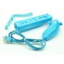 YTGOOD Electronics Mobile Phone Supplies Wired Game Controller GCP 2 in 1 Built in Motion Plus Remote for Nunchuck Wii Controller with Silicone Case Light Blue