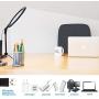 Desk Ring Light with Stand and Phone Holder,10 Inch Halo Light Ring for Video Recording, Webcam, TIK Tok, Live Streaming, Vlog, Photography, Camera, Makeup