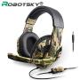 Professional Gaming Headset with Microphone Stereo Deep Bass Camouflage Wired Headphones for PC Cell Phone Laptop