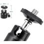 Slow Dolphin 1/4 Inch Hot Shoe Mount with Additional Shoe Adapter Screw for Cameras, Camcorders, Smart Phone, Gopro, LED Video Light, Microphone, Video Monitor (2 Packs)