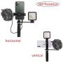 Metal Phone Tripod Mount with Cold Shoe，Woohot Phone Holder 360 Degree Rotation，Mount Pro Smartphone Holder Video Rig Tripod Mount Adapter Cellphone Holder for Tripod with Remote