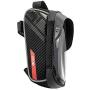 XQK Bike Frame Bag, Waterproof Cycling Handlebar Pouch Bag Front Top Tube TPU Touchscreen Sun Visor Cell Phone Holder for Smartphone Under 6 Inches Headphone Hole