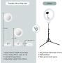 Tabletop 6.2 Ring Light with Stand, Surwit LED Ring Light & Phone Holder for iPhone Android, Ringlight for Live Stream/Makeup/Photography/YouTube Video