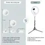 Tabletop 6.2 Ring Light with Stand, Surwit LED Ring Light & Phone Holder for iPhone Android, Ringlight for Live Stream/Makeup/Photography/YouTube Video Tabletop 6.2 Ring Light with Stand, Surwit LED Ring Light & Phone Holder for iPhone Android, Ringlight for Live Stream/Makeup/Photography/YouTube Video
