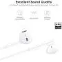 Headphones/Earphones/Earbuds,3.5mm aux Wired Headphones Noise Isolating Earphones Built-in Microphone & Volume Control Compatible iPhone iPod iPad Android/MP3 MP4 (2PACK-White) Headphones/Earphones/Earbuds,3.5mm aux Wired Headphones Noise Isolating Earphones Built-in Microphone & Volume Control Compatible iPhone iPod iPad Android/MP3 MP4 (2PACK-White)