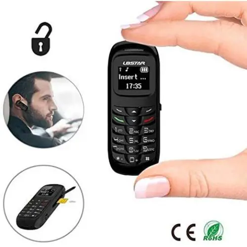 Unlocked Bluetooth Mini Mobile Phones-BM70 GSM Bluetooth Handset Phone Earphone Dialer Support Nano SIM Card 0.66inch(Black) Unlocked Bluetooth Mini Mobile Phones-BM70 GSM Bluetooth Handset Phone Earphone Dialer Support Nano SIM Card 0.66inch(Black)