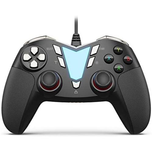 PC Steam Game Controller, IFYOO ONE Pro Wired USB Gaming Gamepad Joystick Compatible with Computer/Laptop(Windows 10/8/7/XP), Android(Phone/Tablet/TV/Box), PS3 - [Black&Silver]