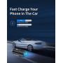Fast USB Car Charger, 24W/4.8A Phone Automobile Chargers with 3.3ft Braided Cable, Compatible for Apple iPhone 11/Pro/Max/SE 2020/XS/XR/X/8/Plus/7/6/S, iPad/Mini/Air Dual Port Rapid Charge Car Adapter