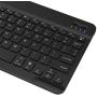 Arteck HB030B Universal Slim Portable Wireless Bluetooth 3.0 7-Colors Backlit Keyboard with Built in Rechargeable Battery, Black