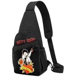 Betty Boop Sling Bag Leather Chest Bag Shoulder Backpack Cross Body Travel