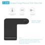 Bysionics Wireless Charger,2 in 1 Fast Qi Phone Wireless Charging Stand & Wireless Charging Dock Compatible for Apple iWatch Series 4/3/2/1 (Black)