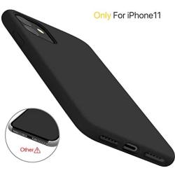 Miracase Liquid Silicone Case Compatible with iPhone 11 6.1 inch(2019), Gel Rubber Full Body Protection Cover Case Drop Protection Case (Black)