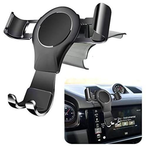 LUNQIN Car Phone Holder for Porsche Macan 2015-2020 and Cayenne 2019-2020 Auto Accessories Navigation Bracket Interior Decoration Mobile Cell Phone Mount