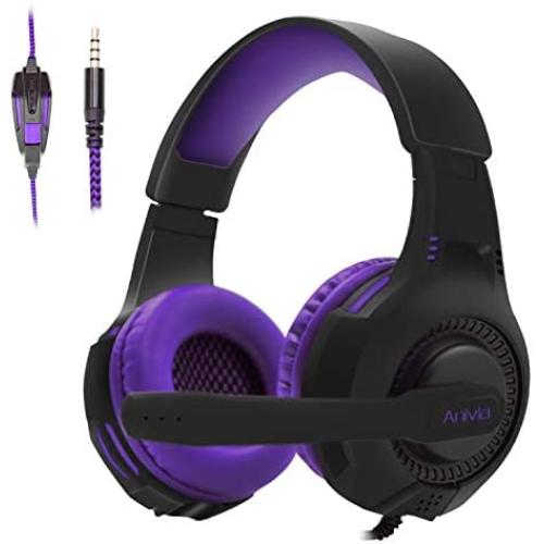 PS4 Headset PC Gaming Headsets for Xbox One - AH68 3.5mm Wire Over Ear Headphone with Mic, Volume Control, Noise Isolating for Playstation4, Laptop,MP3, Smartphones, Tablet