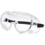 Safety Goggles, Curved Protective Safety Glasses with Adjustable Strap, Anti-Fog and Anti-Scratch Crystal Clear Eye Protection for Work and Outdoor Activities