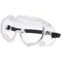 Safety Goggles, Curved Protective Safety Glasses with Adjustable Strap, Anti-Fog and Anti-Scratch Crystal Clear Eye Protection for Work and Outdoor Activities