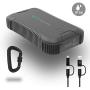 Techsmarter 30000mah Rugged & Waterproof 45W Power Delivery USB-C Port Power Bank. Heavy Duty, Camping, Hiking, Portable Phone Charger with Flashlight. Compatible with iPhone, Samsung, iPad, MacBook