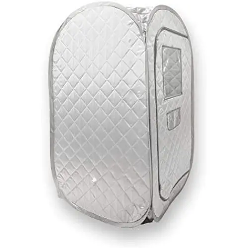 Portable Sauna Tent, Foldable One Person Full Body Spa for Weight Loss Detox Therapy Without Steamer - Grey Portable Sauna Tent, Foldable One Person Full Body Spa for Weight Loss Detox Therapy Without Steamer - Grey