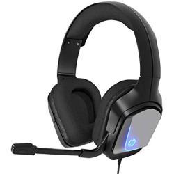 HP Gaming Headset for PS4, Xbox One, Nintendo Switch, PC, PS3, Mac, Laptop Stereo Over Ear Headphones With mic, Deep Bass, LED Light and Noise Canceling Microphone Comfortable Design PS4 Gamer Headset