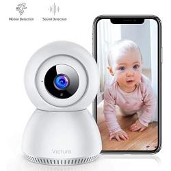 Victure 1080P FHD Baby Monitor with Smart Motion Tracking Sound Detection 2.4G WiFi Home Security Camera Indoor IP Surveillance Pet Camera with Night Vision, 2-Way Audio