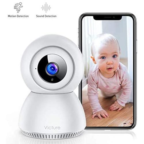 Victure 1080P FHD Baby Monitor with Smart Motion Tracking Sound Detection 2.4G WiFi Home Security Camera Indoor IP Surveillance Pet Camera with Night Vision, 2-Way Audio