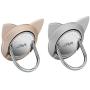 Cat Phone Ring for Magnet Car Mount, Cat Phone Ring Stand for Magnetic Car Mount, Cell Phone Grip Ring Cat Compatible for iPhone/Samsung/Tablet (2 Pack,Silver/Gold)