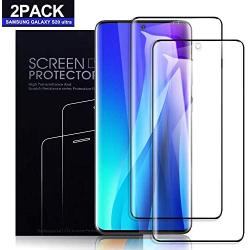 KCEN [2 Pack] Screen Protector for Samsung Galaxy S20 Ultra (Ultrasonic Fingerprint Compatible) (3D Full Edge Covered) Anti-Scratch Case Friendly HD Protective Film for Samsung Galaxy S20 Ultra 5G