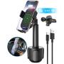 Wireless Car Charger, Squish 2-in-1 Universal Cell Phone Holder Cup Holder Phone Mount Car Air Vent Holder for iPhone, Samsung, Moto, Huawei, Nokia, LG, Smartphones (7.6 inches)