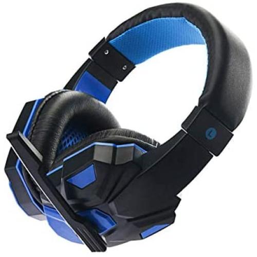 Haokaini Gaming Headset Wired PC Gaming Headphones with Noise Canceling Mic, Over Ear Gaming Headphones Compatible with Smartphone,PC,Computer
