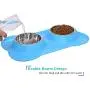 UPSKY Dog Cat Bowls Stainless Steel Double Dog Food and Water Bowls with No-Spill No-Skid Silicone Mat, Pet Feeder Bowls Small Puppy Bowl for Small Dogs Cats UPSKY Dog Cat Bowls Stainless Steel Double Dog Food and Water Bowls with No-Spill No-Skid Silicone Mat, Pet Feeder Bowls Small Puppy Bowl for Small Dogs Cats