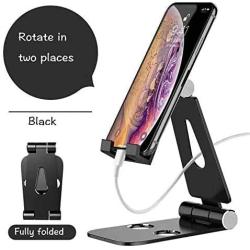 Desktop Cell Phone Stand, Double Adjustable Mobile Phone Tablet Holder, Aluminum Portable Desk Stand for iPhone 11, iPhone X, iPhone 8 7, Samsung, Galaxy S9 S8, iPad, Nintendo Switch.etc