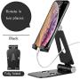 Desktop Cell Phone Stand, Double Adjustable Mobile Phone Tablet Holder, Aluminum Portable Desk Stand for iPhone 11, iPhone X, iPhone 8 7, Samsung, Galaxy S9 S8, iPad, Nintendo Switch.etc