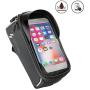 Bicycle Phone Bag, Bike Front Frame Holder Case Bags, Outdoor Mountain Sports Storage Bag, with Touch Screen Waterproof, Fits Phones Below 6.5 inches iPhone Xs max 11 11 max 11 pro max