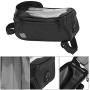 MAGT Bike Tube Bag, Outdoor Universal Bike Mobile Phone Bag with Sun Visor Frame Fingerprint Unlock Bike Front Tube Bag Cycling Accessories