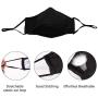 Facial Protection Filtration 95%, Anti-Fog, Dust-Proof With activated carbon filter Adjustable Headgear Nose wire Full Face Protection Masks（One mask plus two filters）