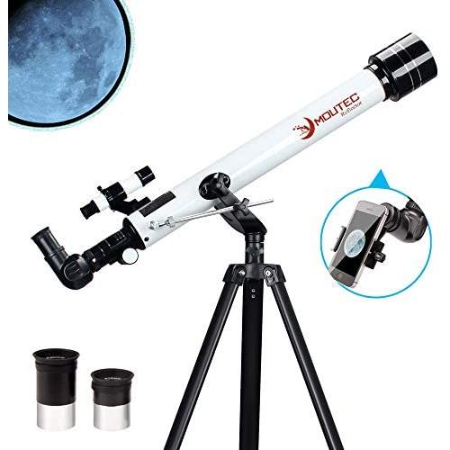 Moutec Telescope for Kids and Beginners, 700x60mm AZ Astronomical Refractor Telescope, Great Astronomy Gift for Kids to Explore Space, View Moon and Planets