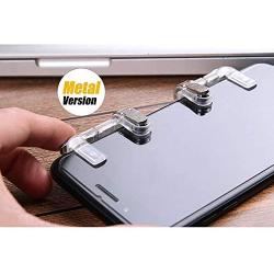 BOKA Slope Shape Pubg Metal Triggers Cum Gamepad Joystick Compatible with All Smartphones - (Silver)