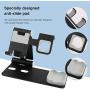 Cell Phone Stand and Watch Stand,Universal Desktop Stand Holder, Compatible with for for IPad, iPhone 6s 7 8 X Plus, Nintendo Switch (Black)
